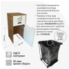 Мусорный бак для фудкорта  в разобранном виде без держателя для мусорных пакетов/ Контейнер для мусора 120л, Белый дуб купить в Одинцово, Красногорске и Апрелевке с доставкой