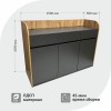 Станция официанта Оди3 1500х1090х500 мм, цвет Графит-Дуб