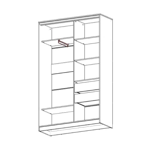 Шкаф-купе 120450 YYX Elgon РГ-12.04 (ясень снежный/хром) 120х45х220 купить в Одинцово, Красногорске и Апрелевке с доставкой