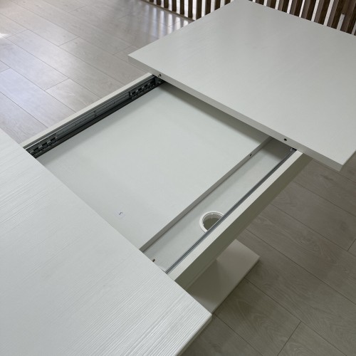 Стол обеденный "Kai" раздвижной 1180-1570x760x720 (белый структурный)