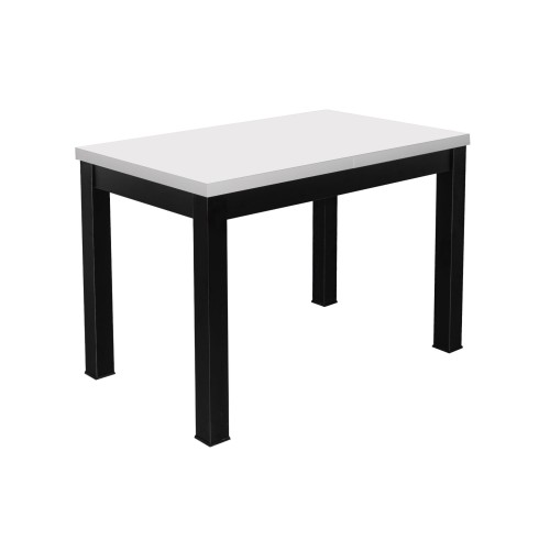 Стол обеденный "BLACK2" раздвижной 1380-1930x850x760 (белый матовый)