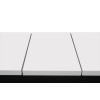 Стол обеденный "BLACK" раздвижной 1100-1490x670x760 (белый матовый)