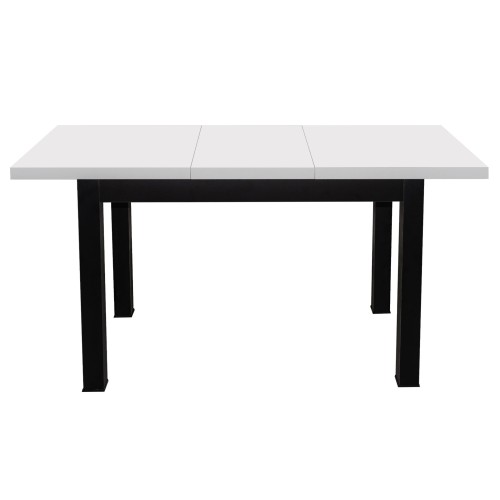 Стол обеденный "BLACK" раздвижной 1100-1490x670x760 (белый матовый)