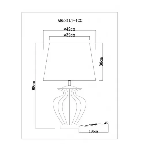 
Декоративная настольная лампа Arte Lamp A8531LT-1CC Sheldon
