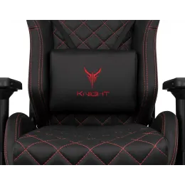 Кресло игровое Knight TITAN черный/красный ромбик эко.кожа с подголов. крестовина металл