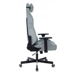 Кресло игровое Knight N1 Fabric серо-голубой Light-28 с подголов. крестовина металл