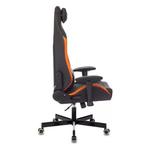 
Кресло игровое Knight EXPLORE черный/оранжевый ромбик эко.кожа с подголов. крестовина металл
