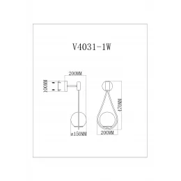 Настенный светильник Moderli V4031-1W Barocco