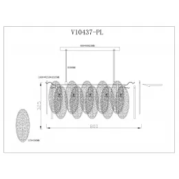 Люстра на штанге Moderli V10437-PL Rimini