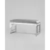 
Банкетка-скамейка БРУКЛИН велюр серый сталь серебро
