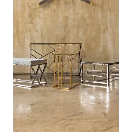 Банкетка ИНСИГНИЯ велюр серый сталь серебро