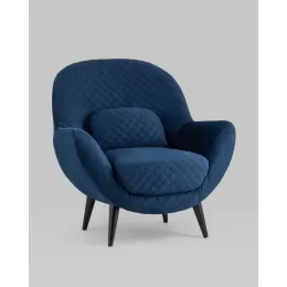 Кресло Карл велюр темно-синий