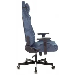 Кресло игровое Knight N1 Fabric синий Light-27 с подголов. крестовина металл