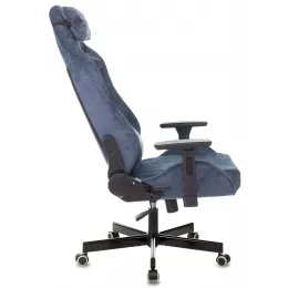 Кресло игровое Knight N1 Fabric синий Light-27 с подголов. крестовина металл