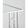 
Журнальный столик 50*32 БОСТОН прозрачное стекло сталь серебро
