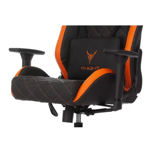 
Кресло игровое Knight OUTRIDER черный/оранжевый ромбик эко.кожа с подголов. крестовина металл
