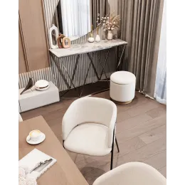Консоль Авалон 122*41 серый мрамор сталь темный хром