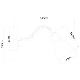 Бра Arte Lamp A1408AP-1BK Dorm