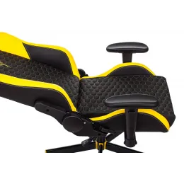 Кресло игровое Knight Neon черный/желтый соты эко.кожа с подголов. крестовина металл