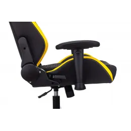 Кресло игровое Knight Neon черный/желтый соты эко.кожа с подголов. крестовина металл
