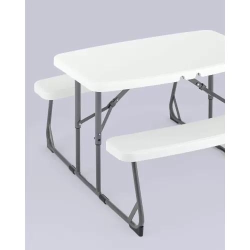 
Комплект стола и двух скамеек Кейт детский раскладной белый
