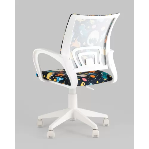 
Кресло детское Бюрократ BUROKIDS 1 W мультиколор космозавры крестовина пластик белый

