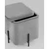 
Пуф Грейс квадрат с ящиком велюр серый
