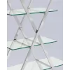 
Стеллаж Гейт прозрачное стекло сталь серебро
