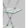 
Стеллаж Гейт прозрачное стекло сталь серебро

