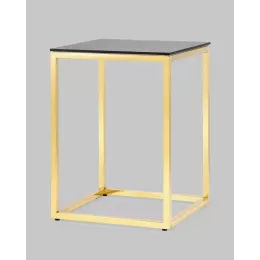 Журнальный стол 40*40 ТАУН золото стекло smoke