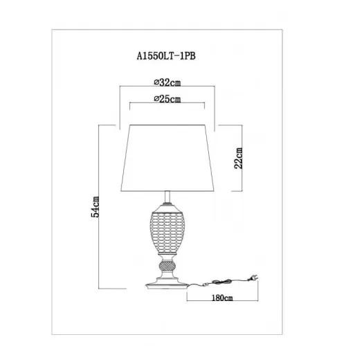 
Декоративная настольная лампа Arte Lamp A1550LT-1PB Radison
