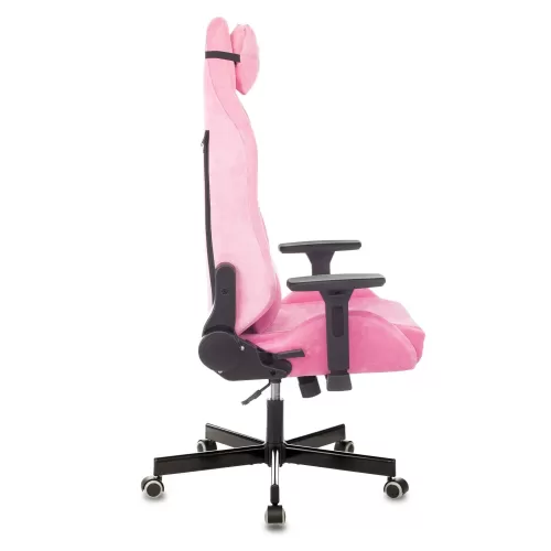 
Кресло игровое Knight N1 Fabric розовый Velvet 36 с подголов. крестовина металл
