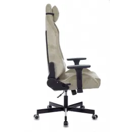 Кресло игровое Knight N1 Fabric бежевый Light-21 с подголов. крестовина металл