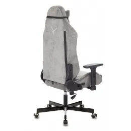 Кресло игровое Knight N1 Fabric серый Light-19 с подголов. крестовина металл
