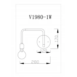 Настенный светильник Moderli V1980-1W Viona 1*E27*60W