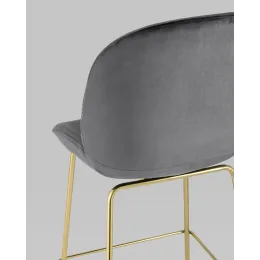 Стул барный Beetle со спинкой серый