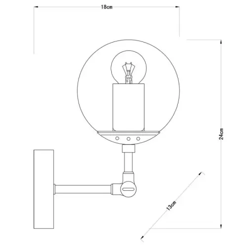 
Бра Arte Lamp A1664AP-1BK Bolla
