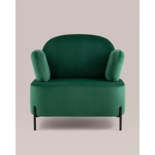 
Кресло Кэнди с подлокотниками велюр зелёный
