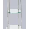 
Стеллаж Ланс прозрачное стекло сталь серебро
